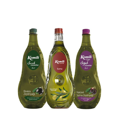 Düvenci Toptan Komili Zeytinyağı Paketi 3' lü (Ege Sızması, Riviera, Sızma) 6 Litre