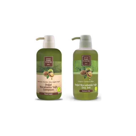 Eyüp Sabri Tuncer Macadamia Yağlı Şampuan 600 ml + Duş Jeli 600 ml