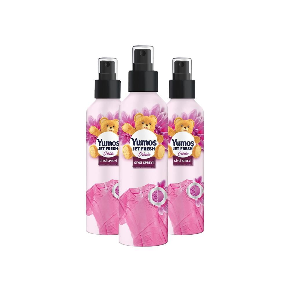 Yumoş Jet Fresh Ütü Etkisi Giysi Spreyi Orkide 200 ml x 3