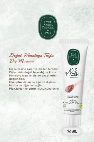 Eyüp Sabri Tuncer Diş Macunu Himalaya Tuzlu 28 AL 25 ÖDE 90 ml ve Diş Macunu Sıkma Aparatı