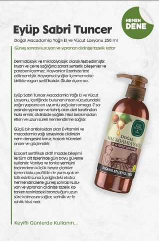 Macadamia Losyon 250 ml, Mandalina 50'li, Okyanus ve Kiraz Çiçeği 150'li ve Rosie