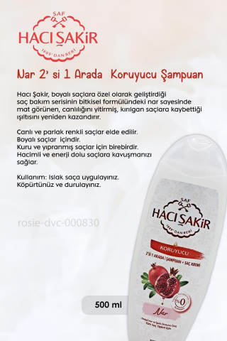 Hacı Şakir Lavanta Dinlendirici Sıvı Sabun 300 ml, Narlı Şampuan 500 ml ve ROSIE