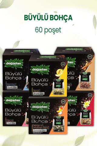 Doğadan Büyülü Bohça Serisi 6 Çeşit 60 Poşet