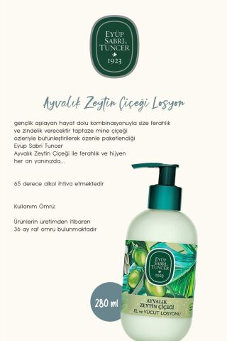 Ayvalık Zeytin Çiçeği Losyon 280 ml, Gül suyu 30'lu, Verbena & Zinde 50'li, Kiraz Çiçeği 150'li ve Rosie