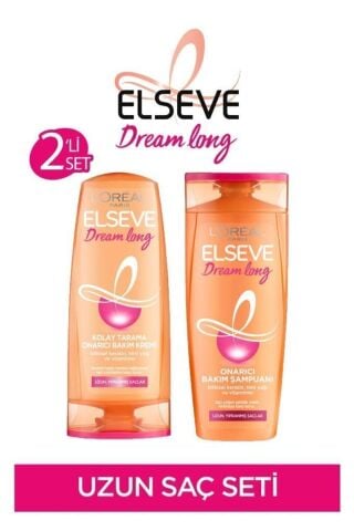 Elseve Dream Long Onarıcı Bakım Şampuanı 390 Ml & Kolay Tarama Saç Bakım Kremi 390ml