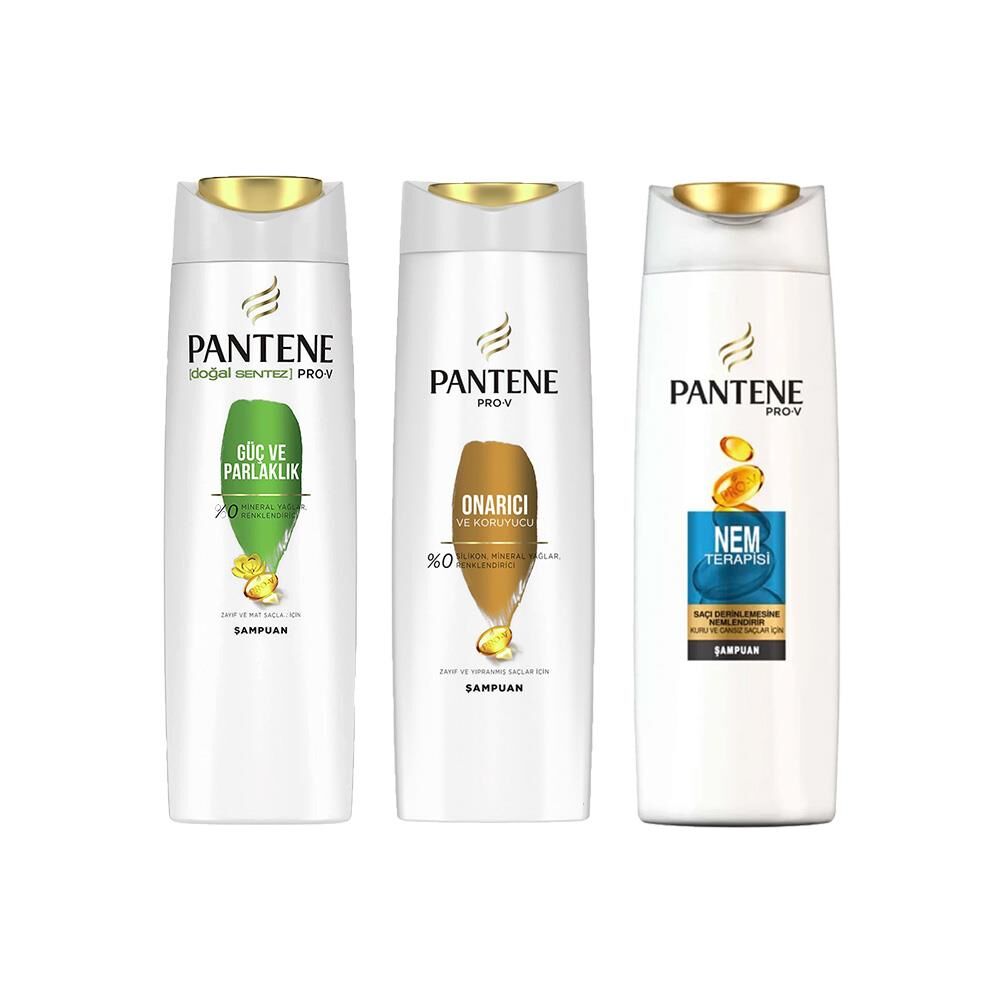 Pantene Şampuan Pro-V Güç Ve Parlaklık, Onarıcı ve Nem Terapisi