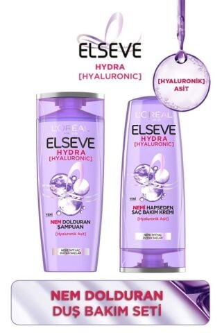 Elseve Hydra [hyaluronic] Neme Ihtiyaç Duyan Saçlar Için Bakım Seti - Şampuan & Saç Bakım Kremi