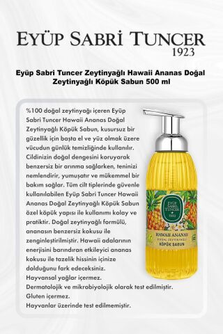 Eyüp Sabri Tuncer Zeytinyağlı Hawaii Ananas Doğal Zeytinyağlı Köpük Sabun 500 ml 5 Al 4 Öde ve Rosie Pamuk