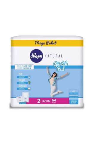 Sleepy Natural Günlük Ped Uzun 64 Adet