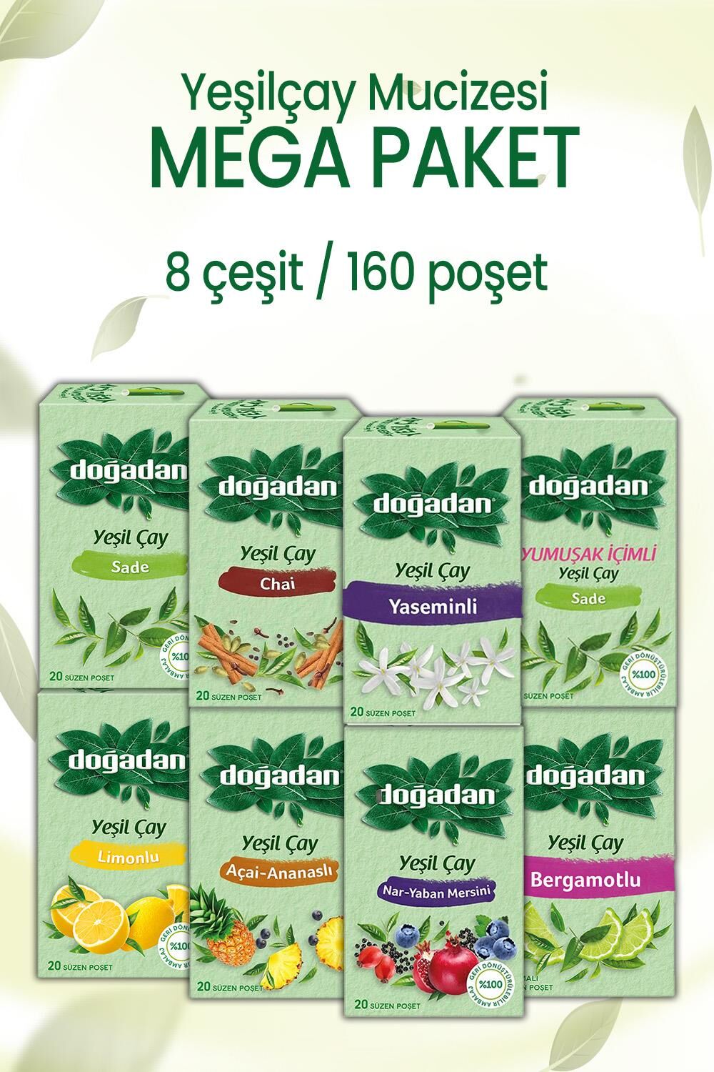 Doğadan Yeşil Çay Mucizesi Mega Paket