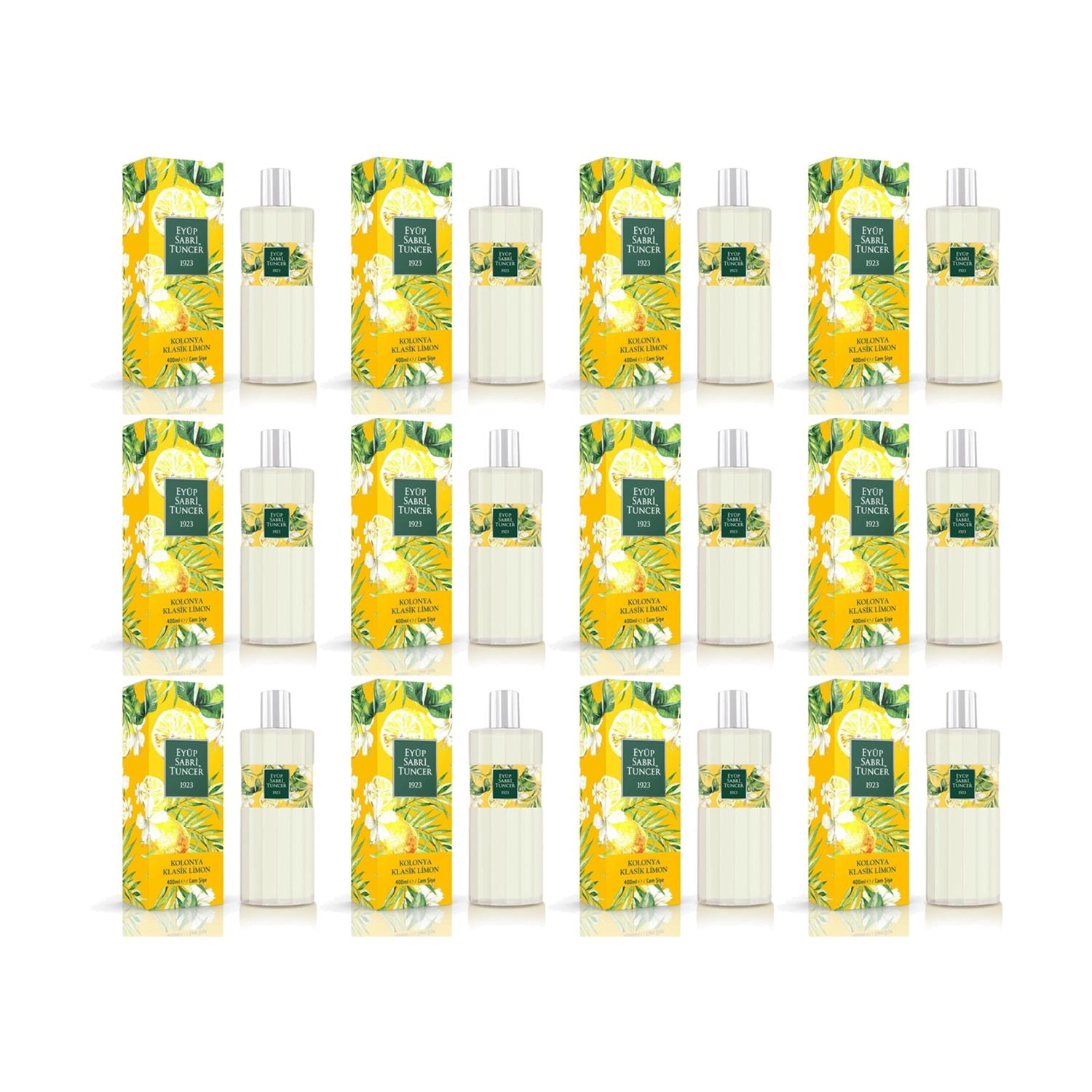 Eyüp Sabri Tuncer Klasik Limon Kolonyası Oval Cam Şişe 400 ml x 12