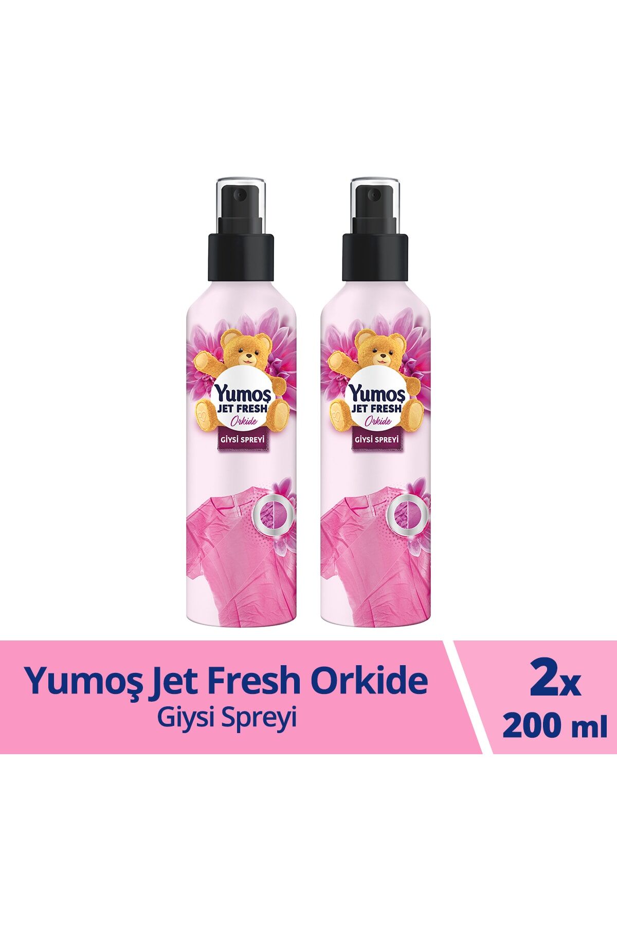 Yumoş Jet Fresh Ütü Etkisi Giysi Spreyi Orkide 200 ml x 2