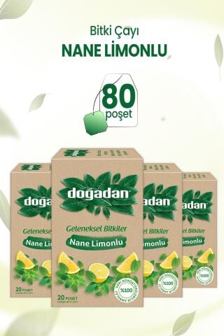 Doğadan Nane Limonlu Bitki Çayı 20'li x 4 Adet