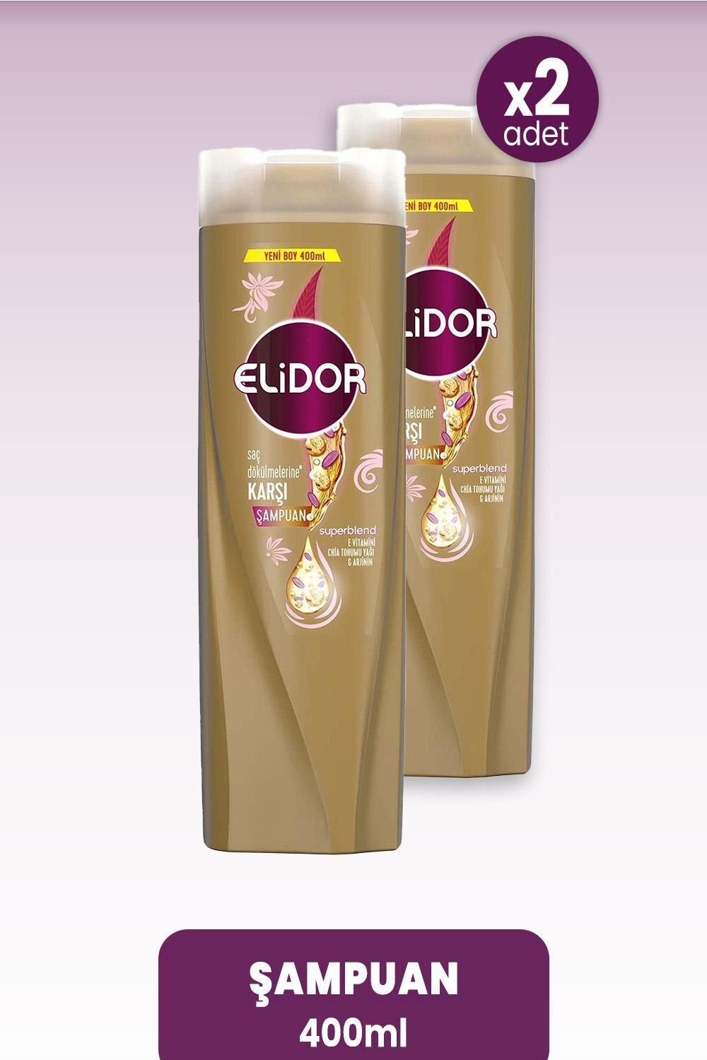 Elidor Superblend Şampuan Saç Dökülmelerine Karşı 400 ml x 2 Adet