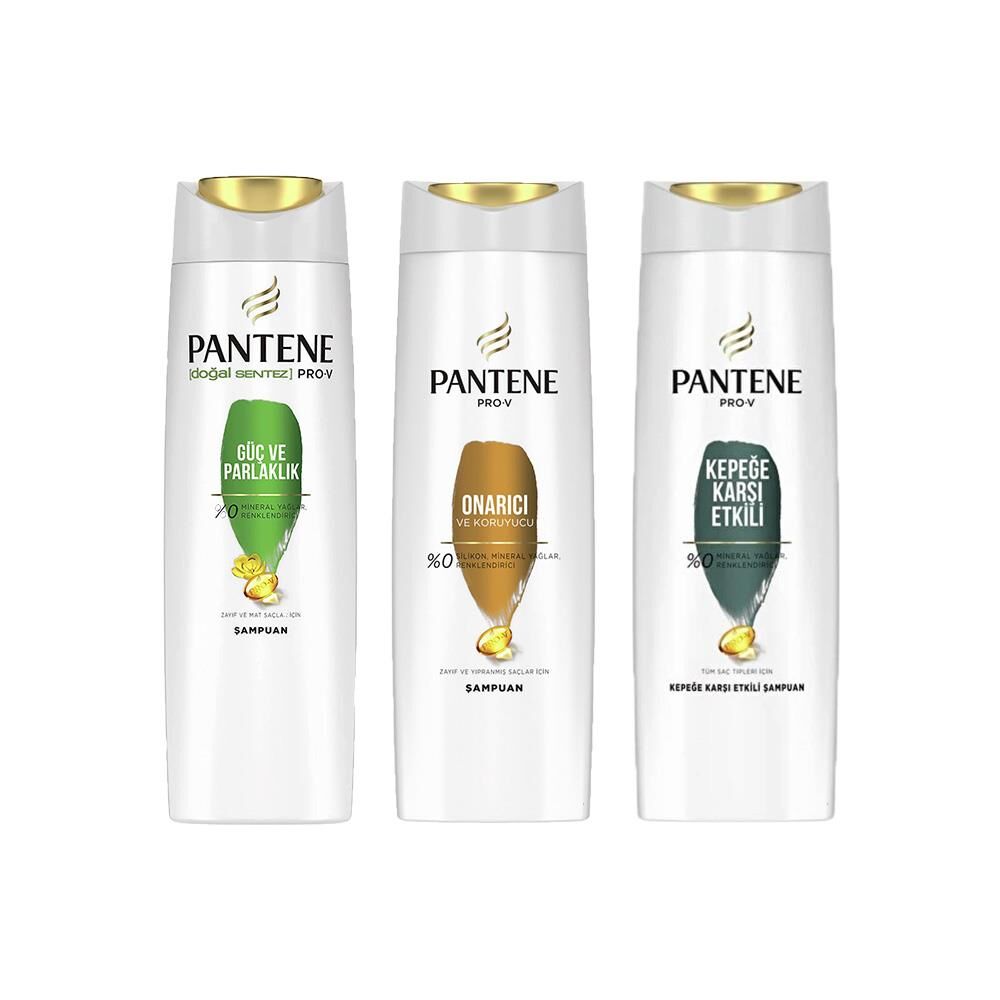 Pantene Şampuan Pro-V Güç Ve Parlaklık, Onarıcı ve Kepeğe Karşı