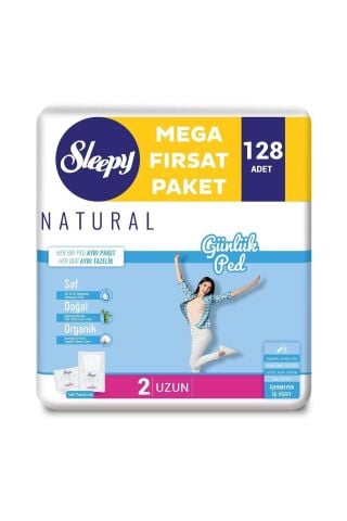 Sleepy Natural Günlük Ped Uzun 2X64 Adet
