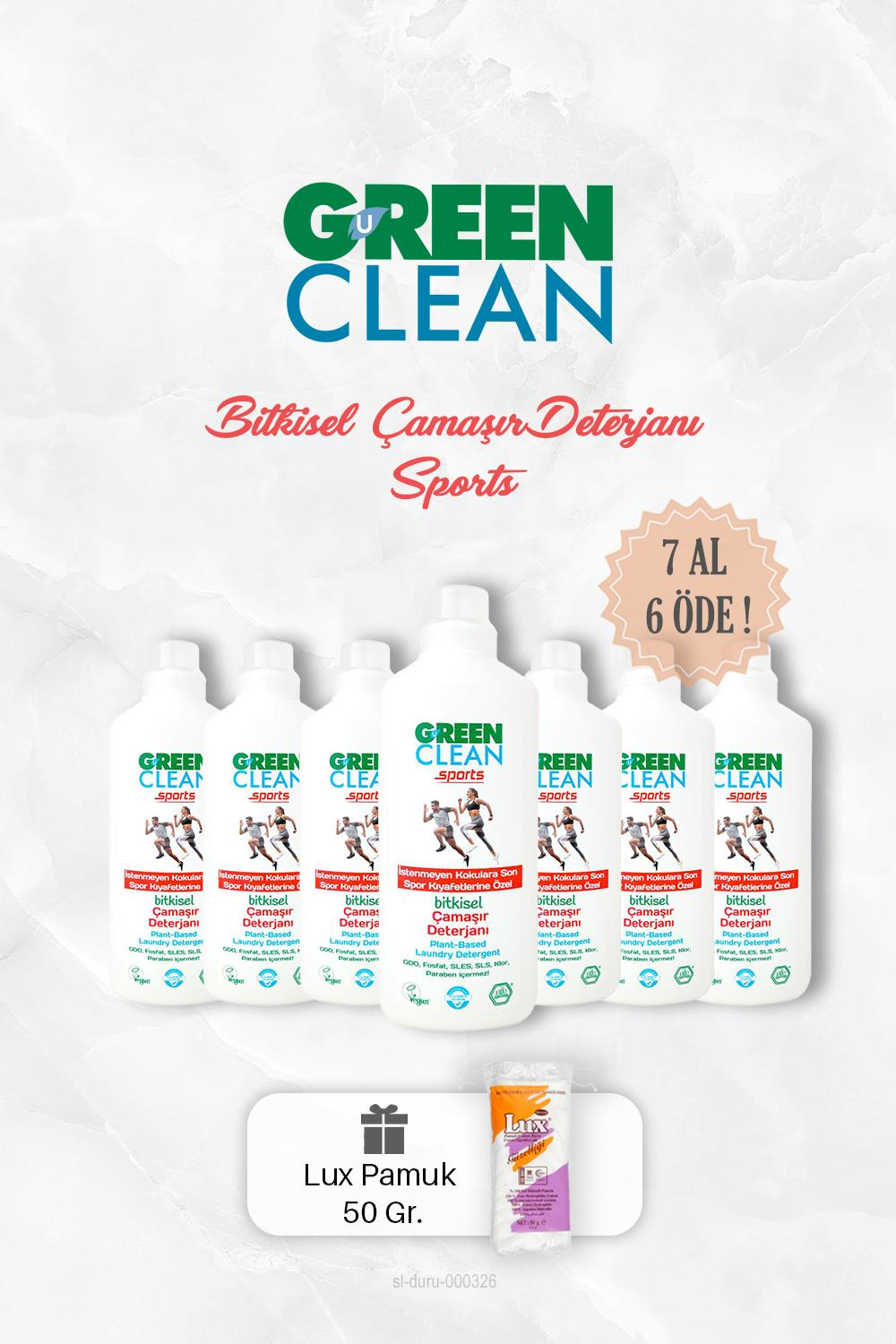 7 AL 6 ÖDE Bitkisel Çamaşır Deterjanı Sports 1000 ml