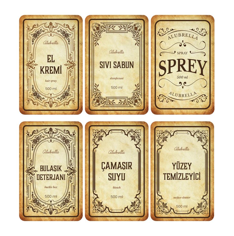 Genel Amaçlı Şişe Etiketleri