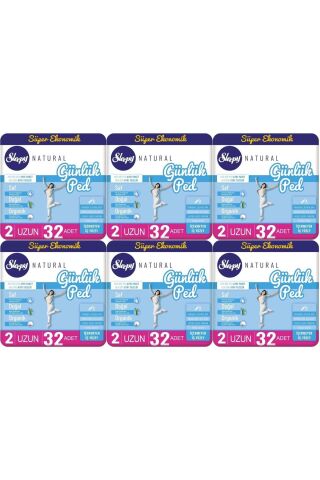 Sleepy Natural Günlük Ped Uzun 192 Adet Süper Ekonomik