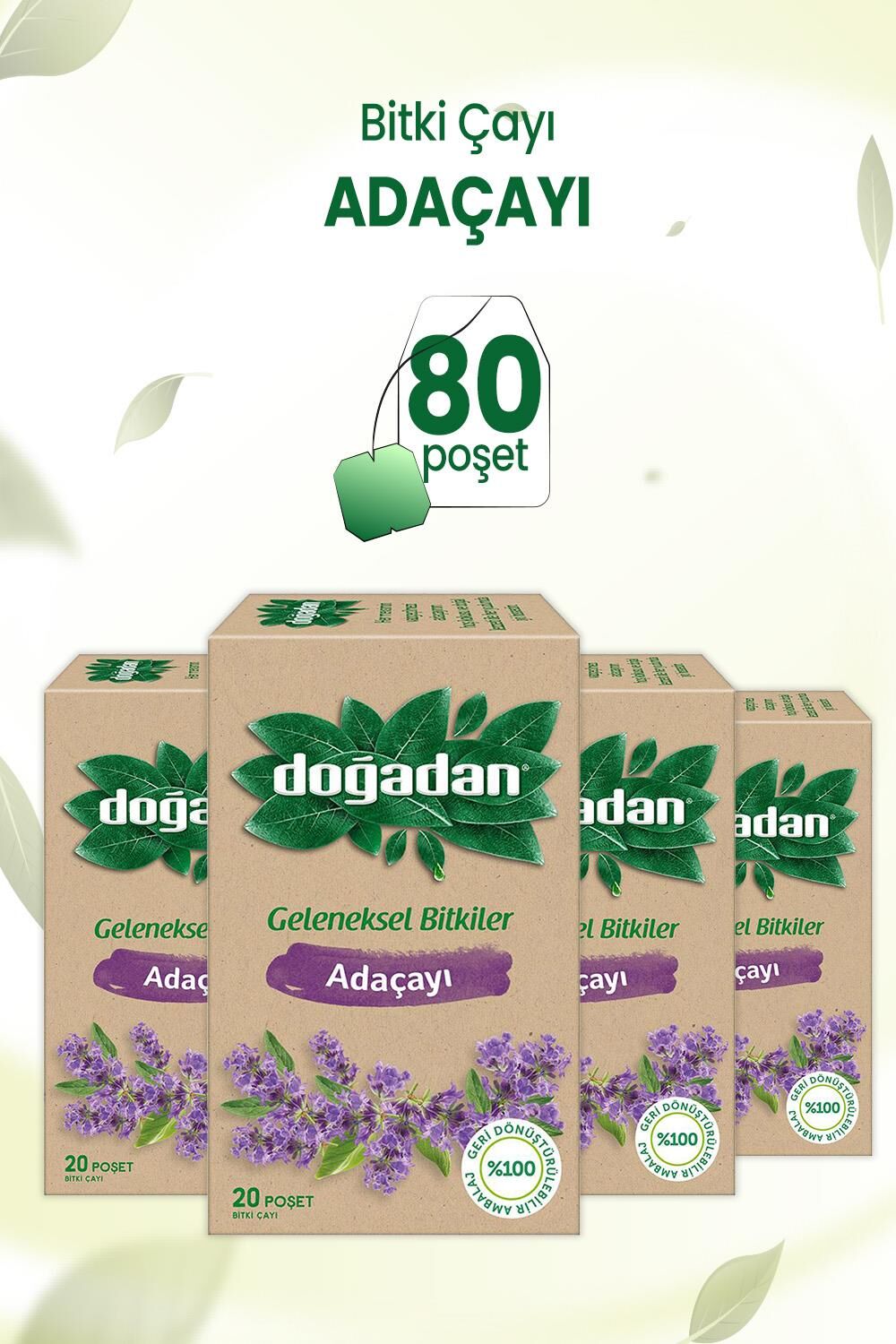 Doğadan Adaçayı Bitki Çayı x 4 Adet