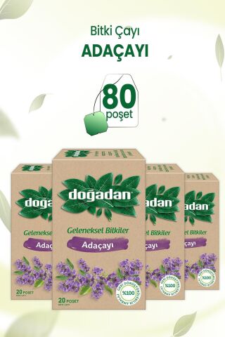 Doğadan Adaçayı Bitki Çayı x 4 Adet