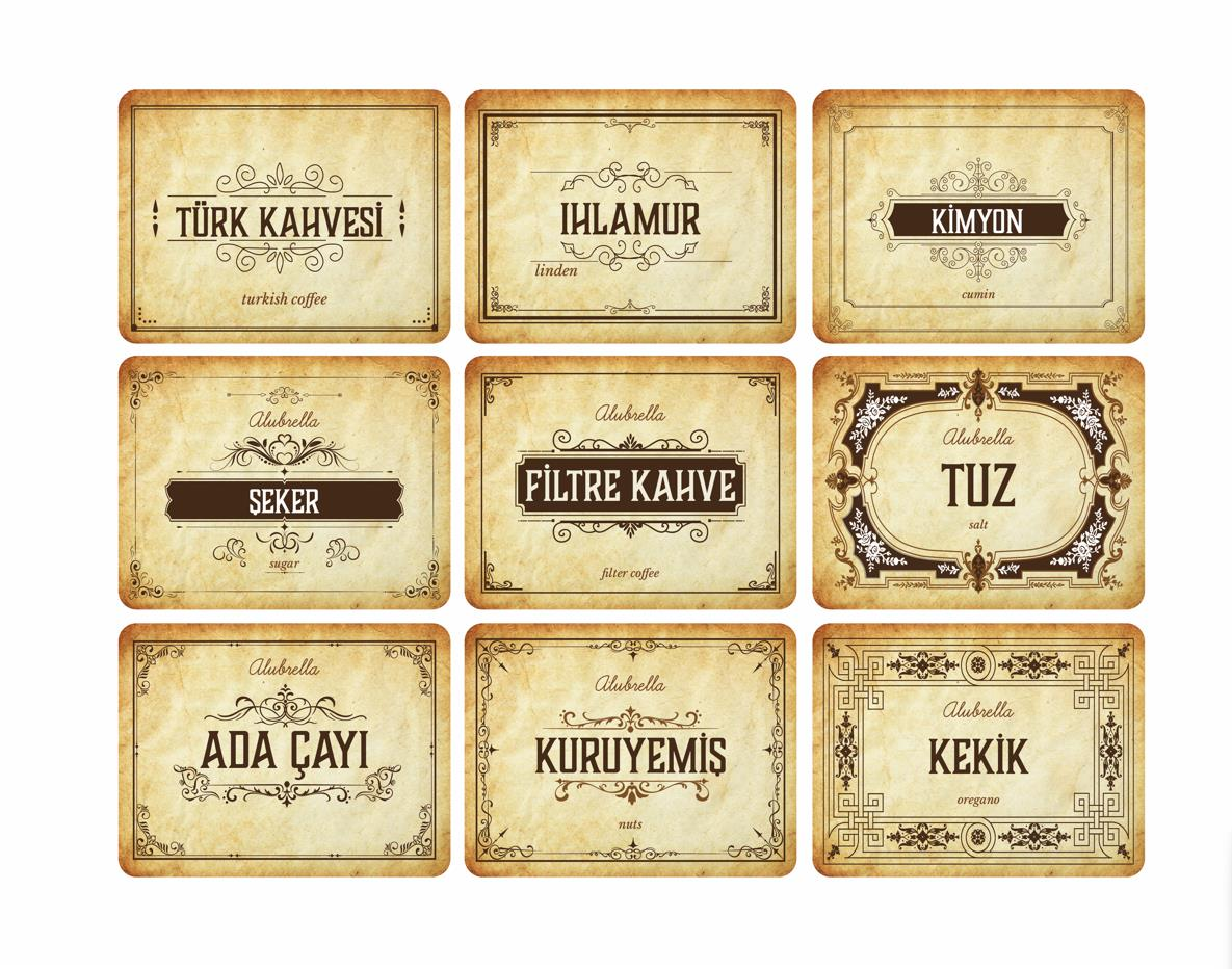 Gıda Temalı Kavanoz Etiketleri