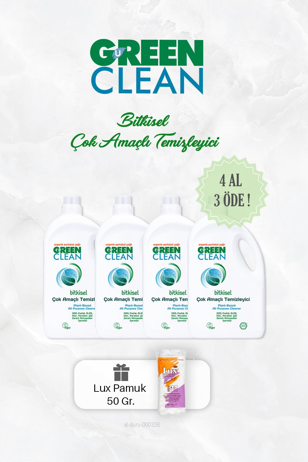4 AL 3 ÖDE Bitkisel Çok Amaçlı Temizleyici Portakallı 2750 ml