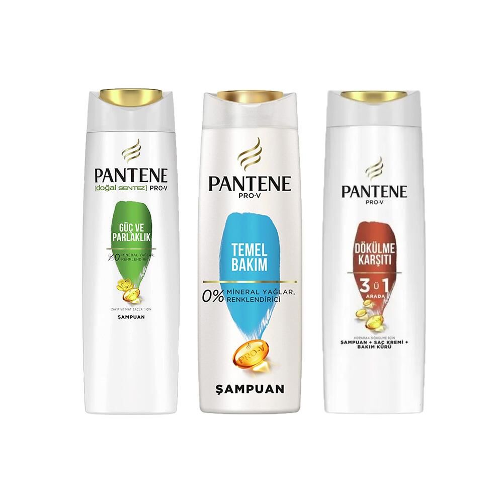 Pantene Şampuan Pro-V Güç Ve Parlaklık, Klasik Bakım ve 3'ü 1 Arada