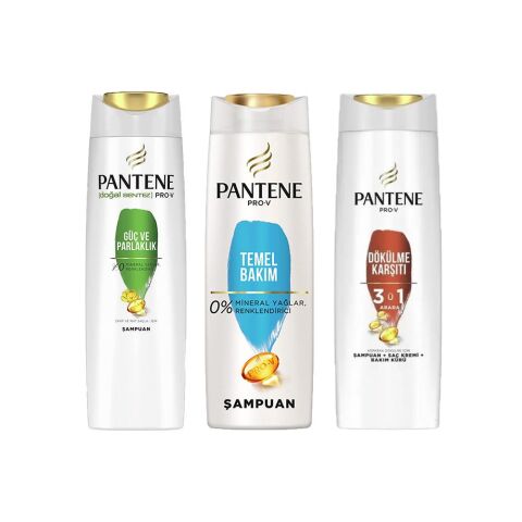 Pantene Şampuan Pro-V Güç Ve Parlaklık, Klasik Bakım ve 3'ü 1 Arada