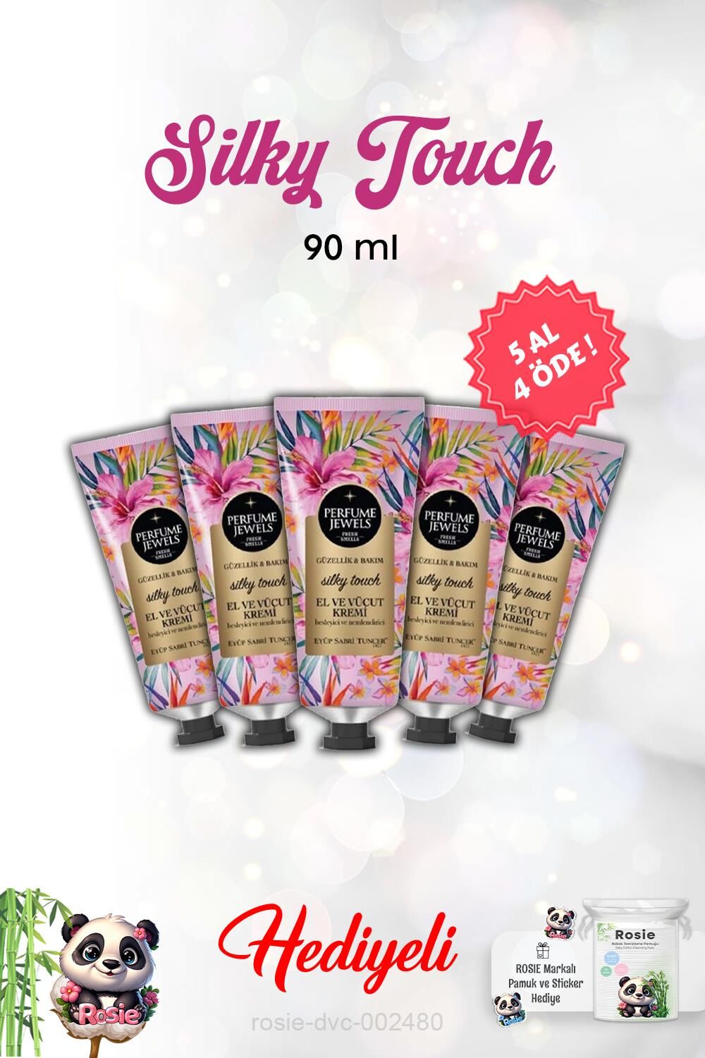 El Ve Vücut Kremi Silky Touch 50 Ml 5 AL 4 ÖDE ve Rosie