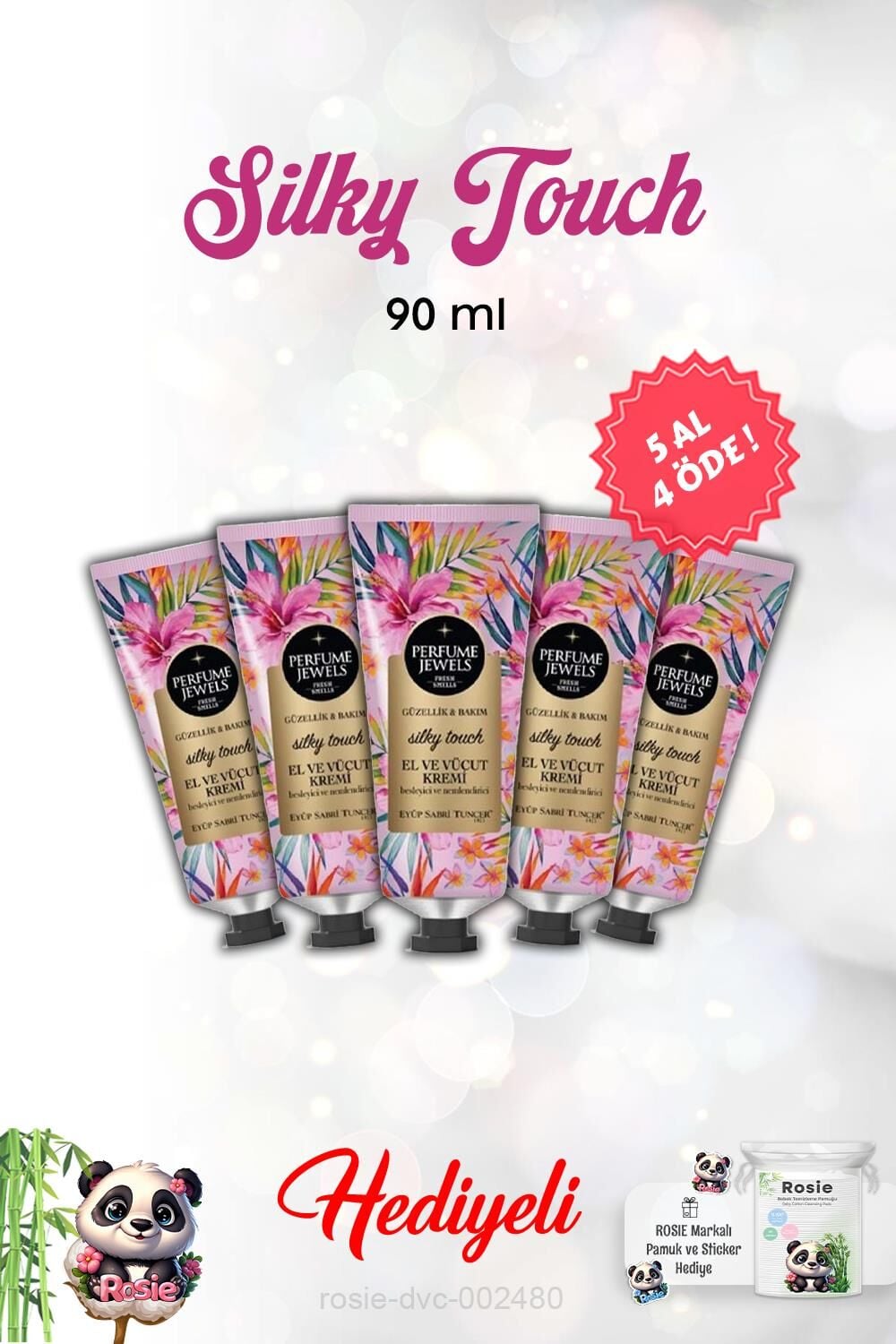 El Ve Vücut Kremi Silky Touch 50 Ml 5 AL 4 ÖDE ve Rosie
