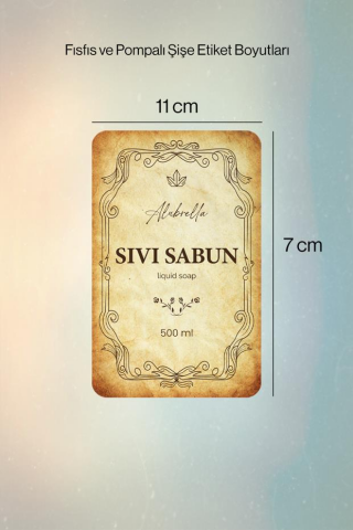 Plastik Fısfıs ve Pompalı Şişe ile Etiket Seti