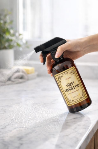 Plastik Fısfıs ve Pompalı Şişe ile Etiket Seti