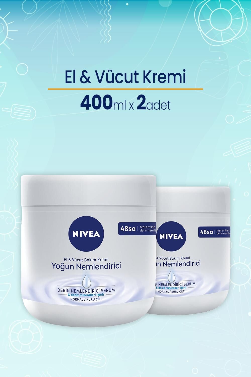 Nivea El ve Vücut Yoğun Nemlendirici Bakım Kremi 400 ml x 2 Adet