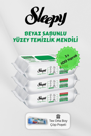 300 Adet Easy Clean Havlu, Çöp Torbası Hediyeli