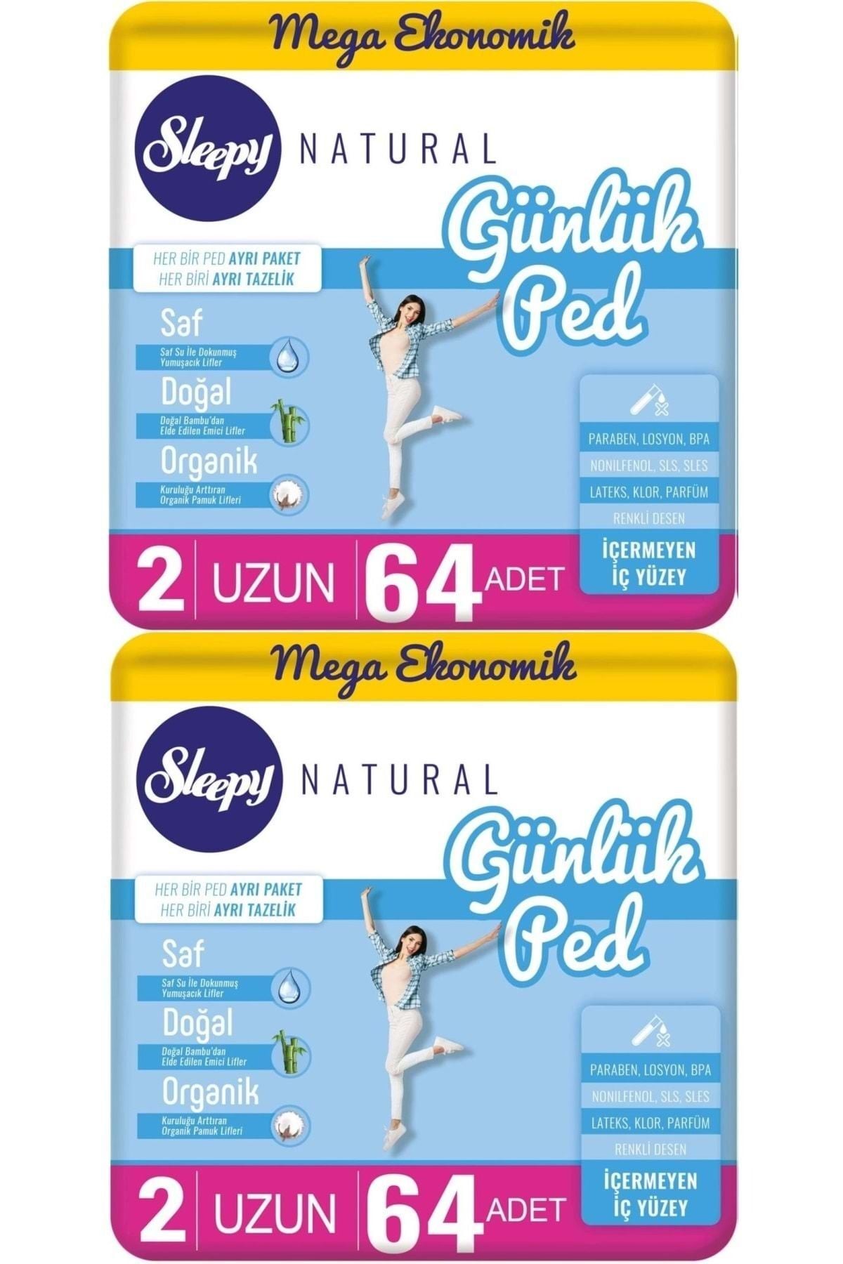 Sleepy Natural Günlük Ped Uzun 128 Adet