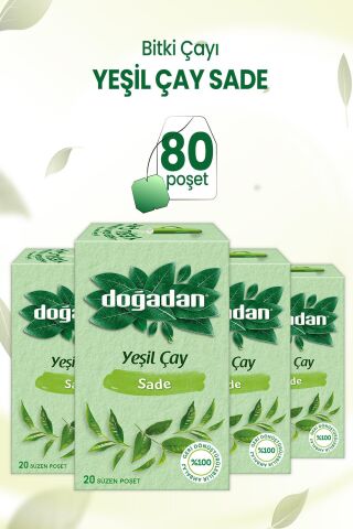 Doğadan Yeşil Çay Limonlu 20'li x 4 Adet