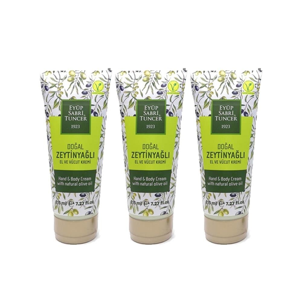 Eyüp Sabri Tuncer Doğal Zeytinyağlı El & Vücut Kremi 215 ml x 3 Adet