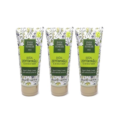 Eyüp Sabri Tuncer Doğal Zeytinyağlı El & Vücut Kremi 215 ml x 3 Adet