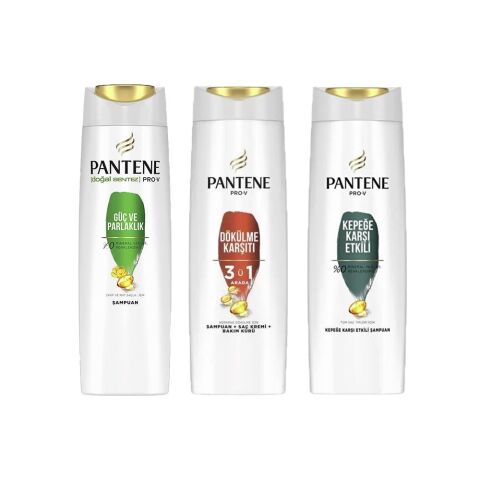 Pantene Şampuan Pro-V Güç Ve Parlaklık, 3' ü 1 Arada ve Kepeğe Karşı