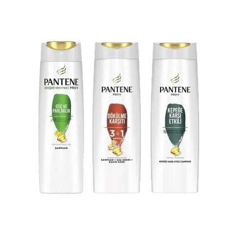 Pantene Şampuan Pro-V Güç Ve Parlaklık, 3' ü 1 Arada ve Kepeğe Karşı