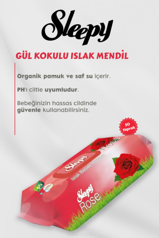 250 Adet Gül Kokulu Islak Havlu, Çöp Torbası Hediyeli