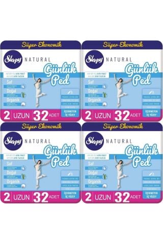 Sleepy Natural Günlük Ped Uzun 128 Adet Ekonomik