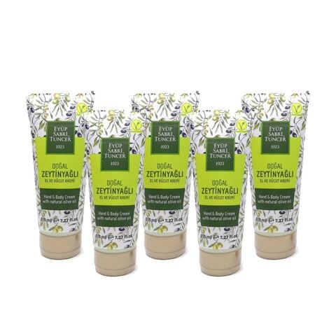 Eyüp Sabri Tuncer Doğal Zeytinyağlı El & Vücut Kremi 215 ml x 5 Adet