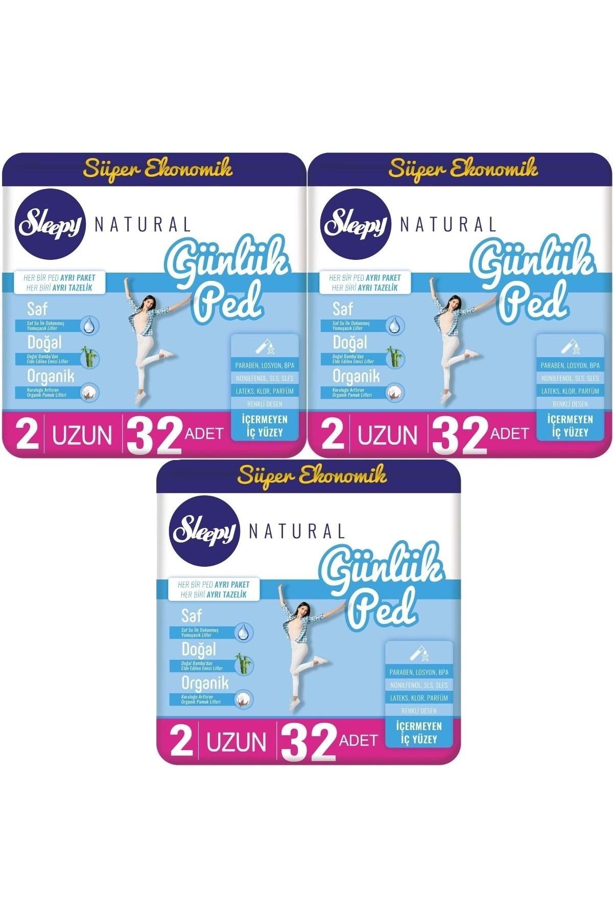 Sleepy Natural Günlük Ped Uzun 96 Adet Süper Ekonomik