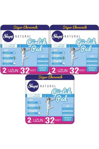 Sleepy Natural Günlük Ped Uzun 96 Adet Süper Ekonomik