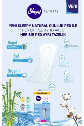 Sleepy Natural Günlük Ped Uzun 96 Adet Süper Ekonomik