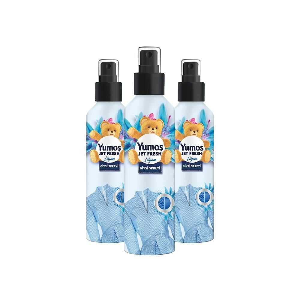 Yumoş Jet Fresh Ütü Etkisi Giysi Spreyi Lilyum 200 ml x 3