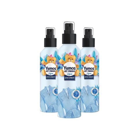 Yumoş Jet Fresh Ütü Etkisi Giysi Spreyi Lilyum 200 ml x 3