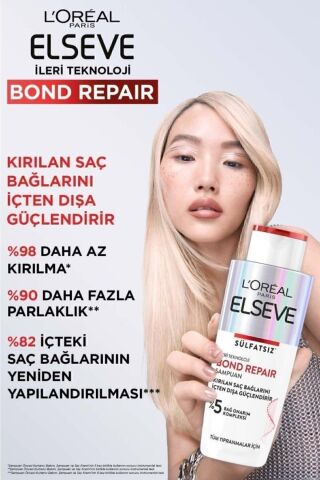Elseve Bond Repair Bağ Onarıcı Saç Bakım Seti: Güçlendirici Şampuan +şampuan Öncesi Kurtarıcı Bakım 200ml